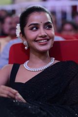 Anupama in stylish black saree