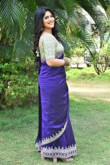  Megha Akash Blue Saree Stills