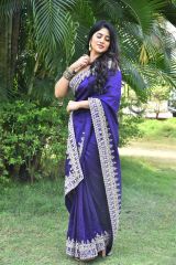 Megha Akash saree style